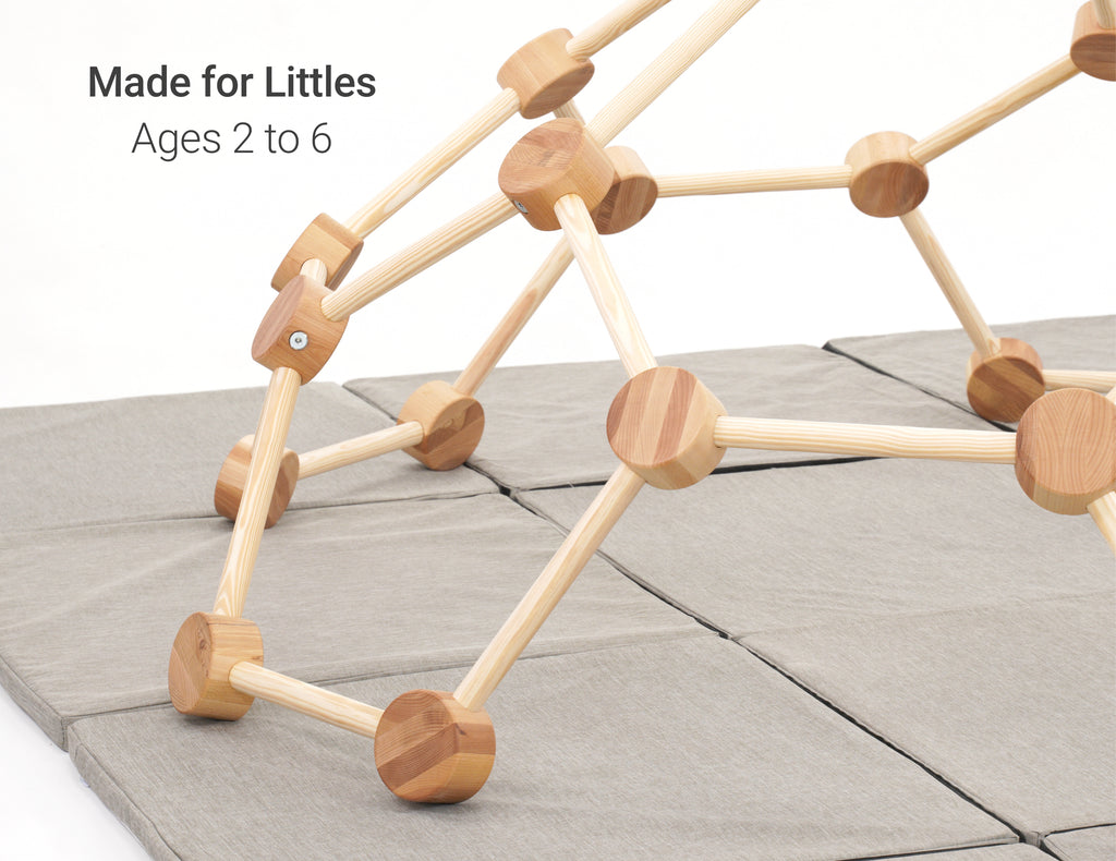 Little Dome by Lily & River | Indoor Climbing Dome | Natural Hardwood | Made in the USA | Lily & River Workshop | Playroom Must-Have