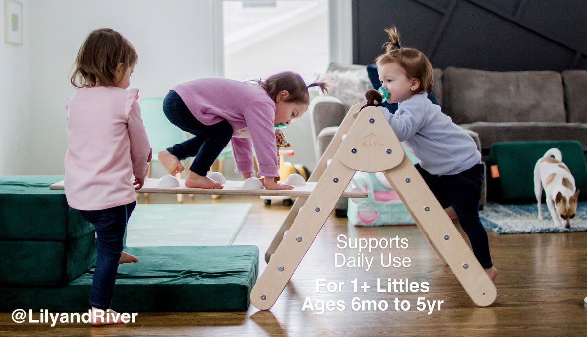 Little Climber by Lily & River | Birch Hardwood | Built in the USA | Foldable | Original Climbing Triangle