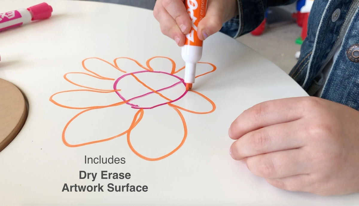 Little Creator by Lily & River | Children's Smart Activity Table | Dry Erase Surface | Lego + Duplo Mat