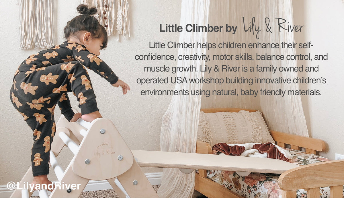 Little Climber by Lily & River | Birch Hardwood | Built in the USA | Foldable | Original Climbing Triangle