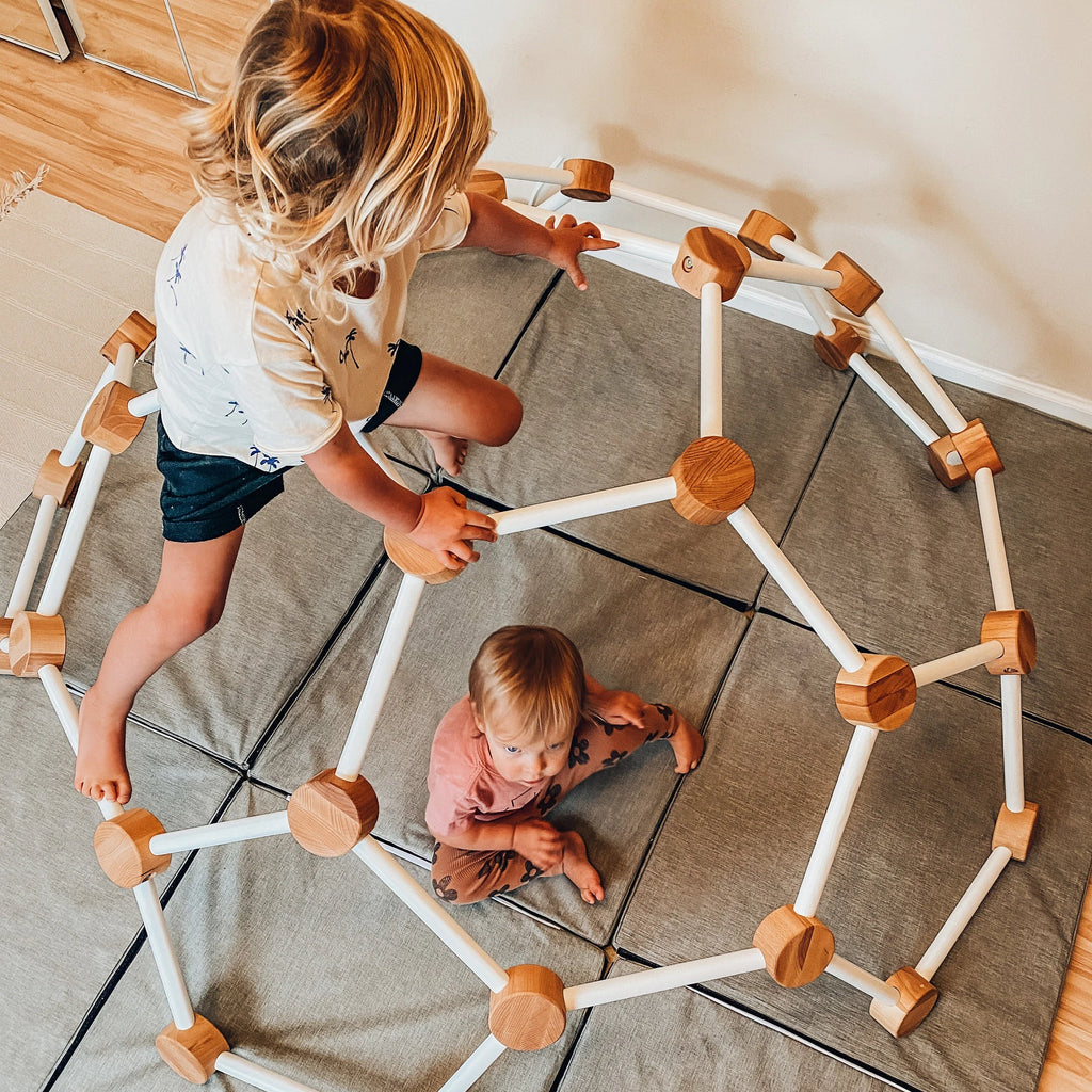 Little Dome by Lily & River | Indoor Climbing Dome | Natural Hardwood | Made in the USA | Lily & River Workshop | Playroom Must-Have