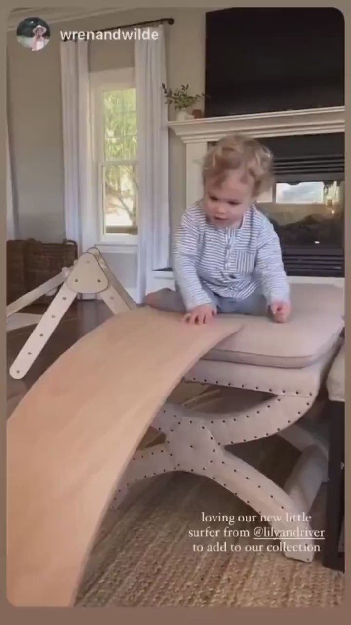 Little Surfer by Lily & River | Balance, Play, and Rest |Children's Balance Board | For Playtime and Quiet Time